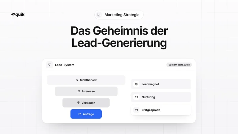 Das Geheimnis erfolgreicher Lead Generierung