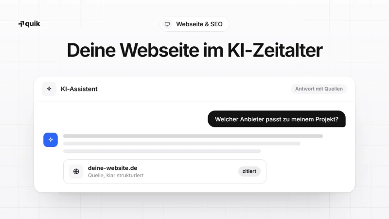 Deine Webseite im KI Zeitalter: wichtiger als je zuvor