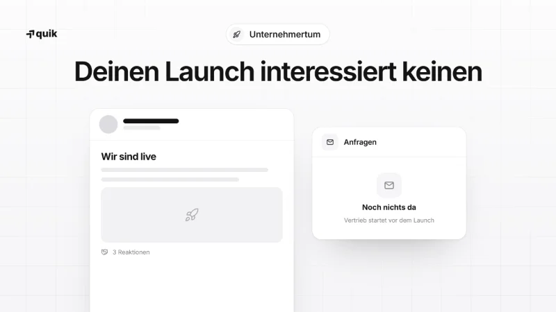 Deinen Launch interessiert keinen