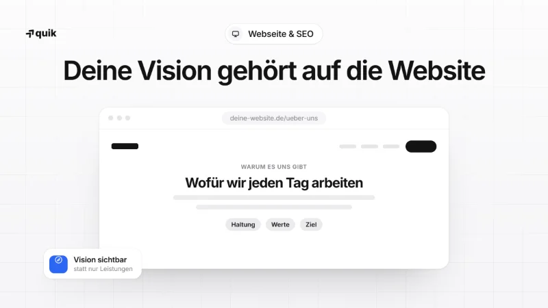 Deshalb ist deine Vision der wichtigste Teil deiner Website