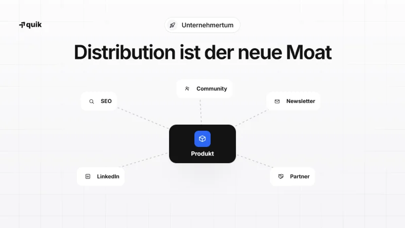 Distribution ist der neue Moat: Warum dein Produkt 2026 nicht mehr dein Vorsprung ist