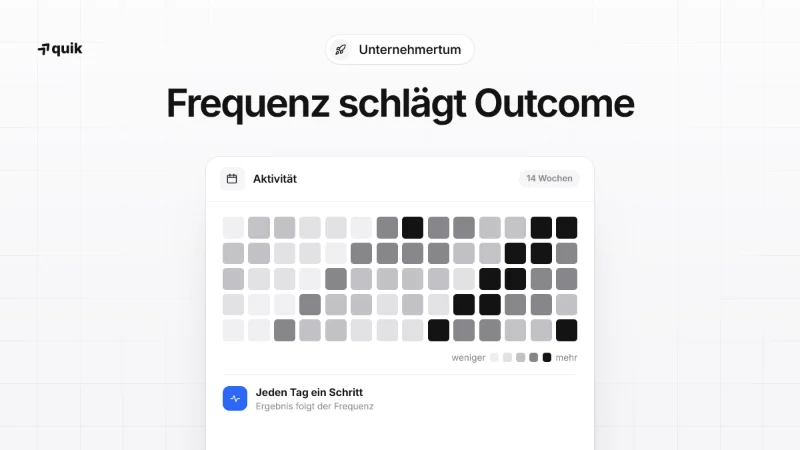 Wie hoch kannst du deine Frequenz steigern, dass Outcome nicht mehr wichtig ist?
