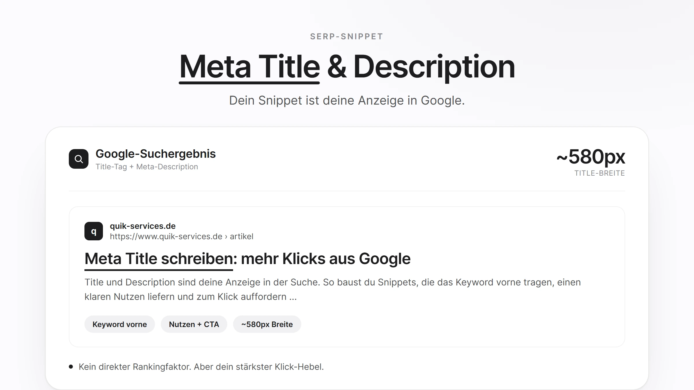 Meta Title und Meta Description: mehr Klicks aus Google
