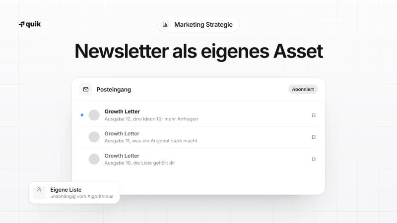 Newsletter aufbauen: dein Asset, das wirklich dir gehört