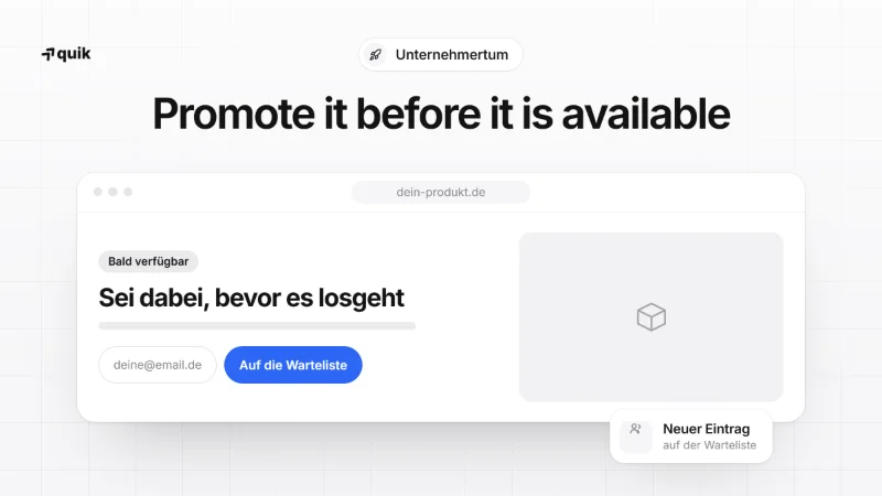 Promote it before it is available