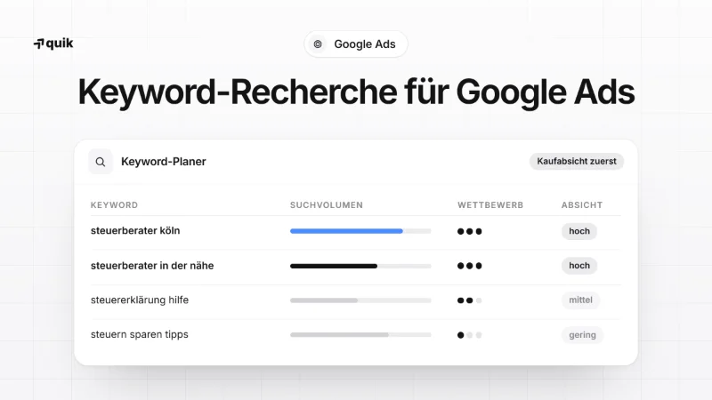 So machst du eine richtige Keyword Recherche für deine Google Ads Kampagnen