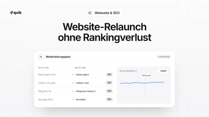 Website Relaunch ohne Rankingverlust: der sichere Umzug