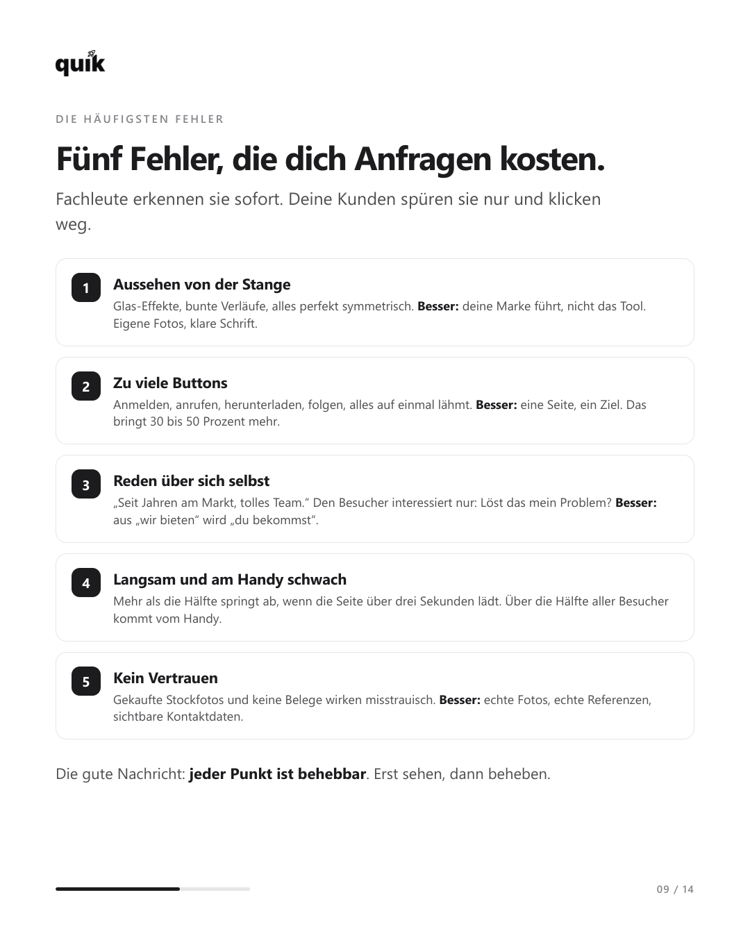 Die fünf teuren Fehler